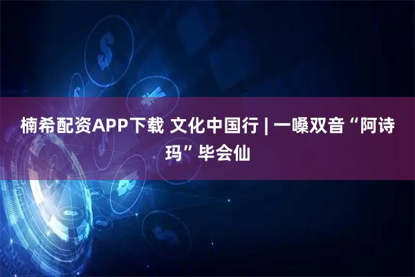 楠希配资APP下载 文化中国行 | 一嗓双音“阿诗玛”毕会仙
